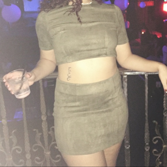 Windsor Other - Sued crop top & mini skirt